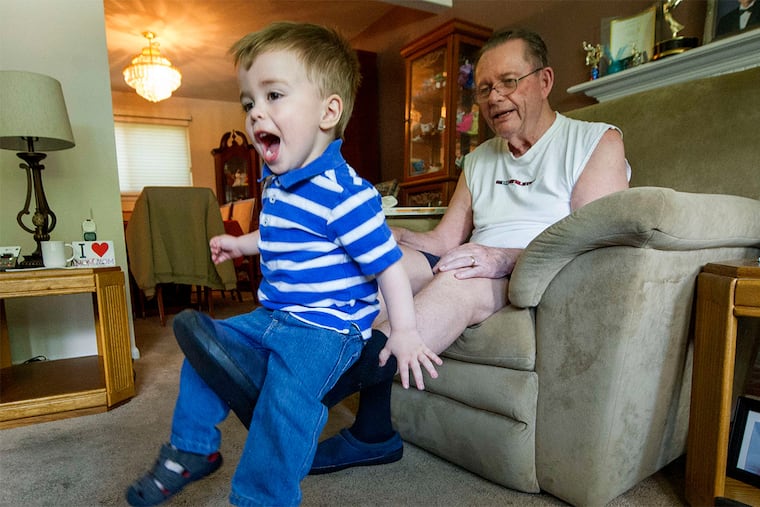 Bill Lyon, with great-grandson Liam: "I am blessed with a support group that is close at hand and ever vigilant."