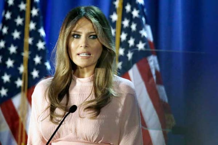 At the Main Line Sports Center in Berwyn, Melania Trump delivers her first campaign speech since July's GOP convention in Cleveland.