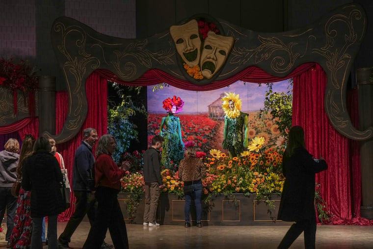 Rooted in Love is a theatrical floral exhibit that brings together horticulture and Shakespearean storytelling, by Jennifer Designs, Mullica Hill, N.J., at the Philadelphia Flower Show, in Philadelphia, Friday, Feb. 27, 2026.