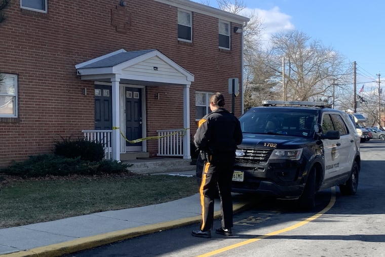 File photo of Evesham Township police investigating a fatal stabbing at the Olympus Apartments on Baker Boulevard on Saturday, Feb. 5, 2022.