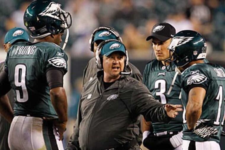 After leading the Patriots 10-0 early on, the Eagles only scored three points the rest of the way. (Ron Cortes/Staff Photographer)