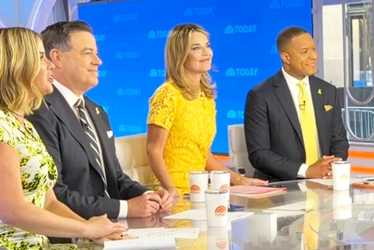 Craig Melvin (right) with Jenna Bush Hager (from left), Carson Daly, and Savannah Guthrie during a "Today" show broadcast on April 6.