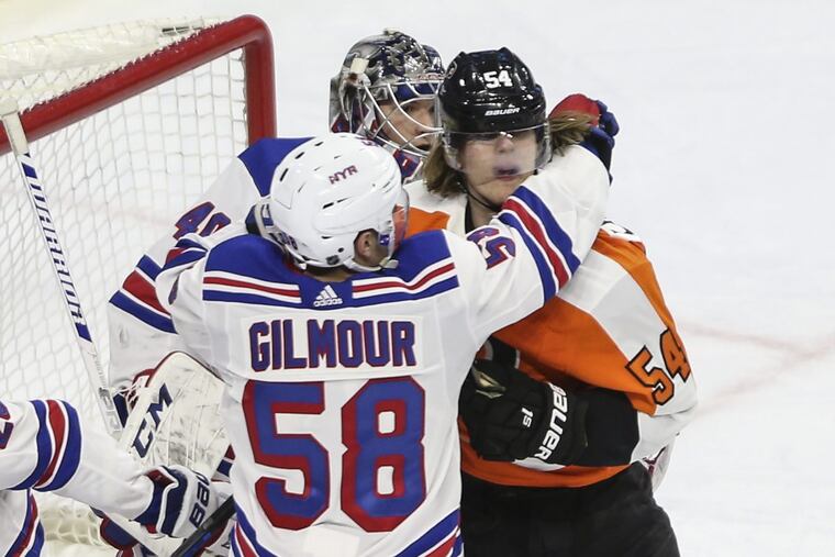 The Philadelphia Flyers and New York Rangers met on March 22 at the Wells Fargo Center.