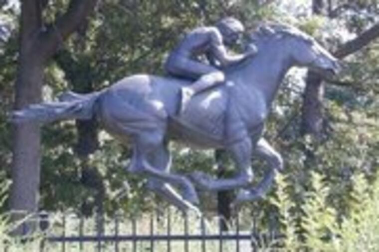 The statue "Primitive" that once graced the grounds of the former Garden State Park in Cherry Hill has been recovered from a scrap yard - in more than 1,000 pieces. Yesterday, three more men were charged in connection with the theft.