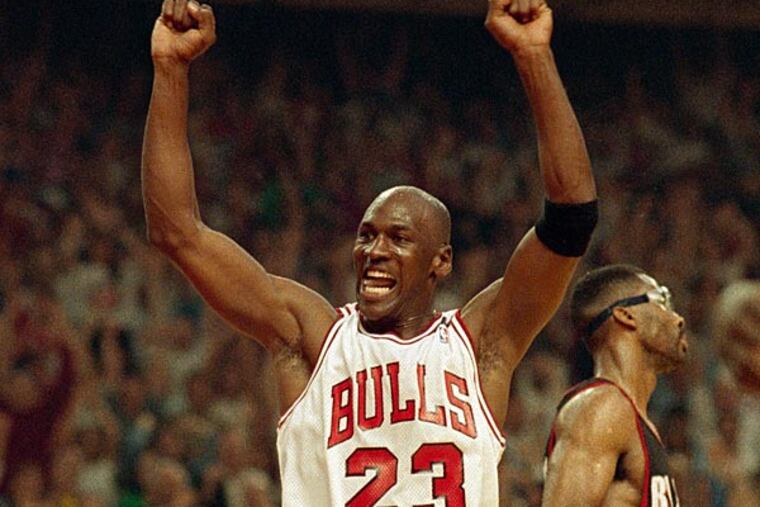 The Bulls’ Last Dance 30 for 30 docuseries will air Sunday on ESPN. (AP Photo/John Swart)