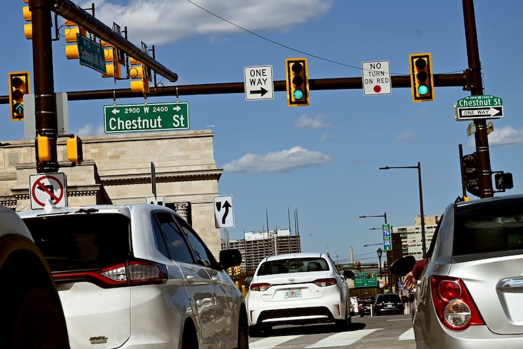 A reopened Chestnut Street Bridge Mar. 21, 2022. New vehicles sold in the U.S. will have to travel an average of at least 40 miles per gallon of gasoline in 2026 under new rules unveiled by the government. The National Highway Traffic Safety Administration said Friday its fuel economy requirements will undo a rollback enacted under President Donald Trump.