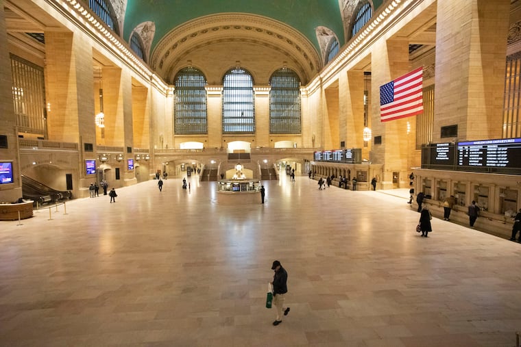 Commuters passing through Grand Central Terminal during the morning rush hour Monday.