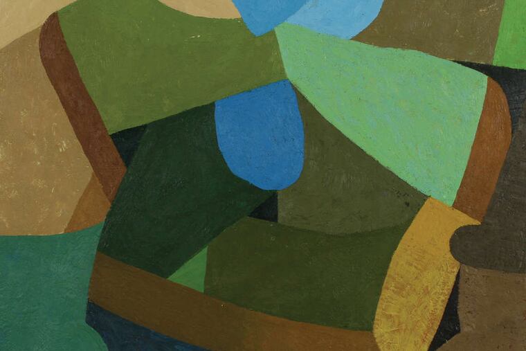 "Mother," one of the abstract works by Logan Grider on display at List Gallery. The artist teaches painting at Swarthmore College.