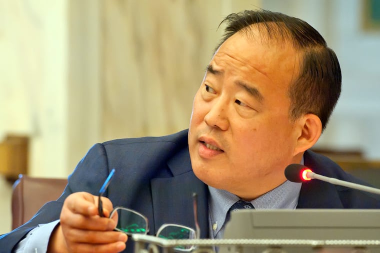 City Councilman David Oh speaks during a recent hearing in Council Chambers at City Hall.