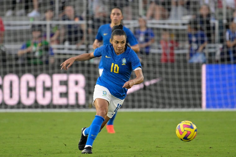 Brazil superstar Marta will be playing in her sixth World Cup.
