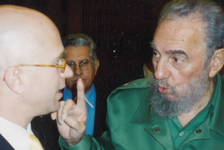 Inquirer columnist and CNN commentator Michael Smerconish meets with Fidel Castro in Cuba in 2002.