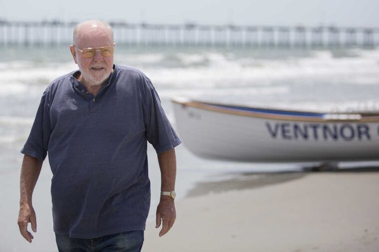 Chuck Lieber, known as Ventnor Beach's unofficial mayor, spends time on the boardwalk.