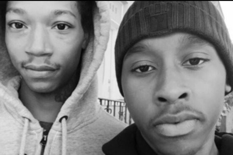 Quincy Cook (left) and Zah'Air Chatmon were fatally shot while sitting in a car at 23rd and Moore Streets in South Philly on March 26, 2019.