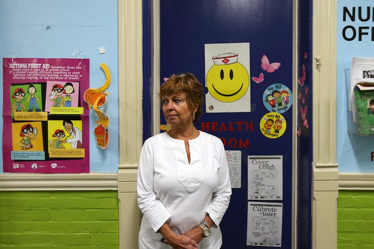 Linda Giangiordano, a nurse assigned to cover four schools, happened to be at one when a child went into cardiac arrest. (DAVID MAIALETTI/Staff Photographer)