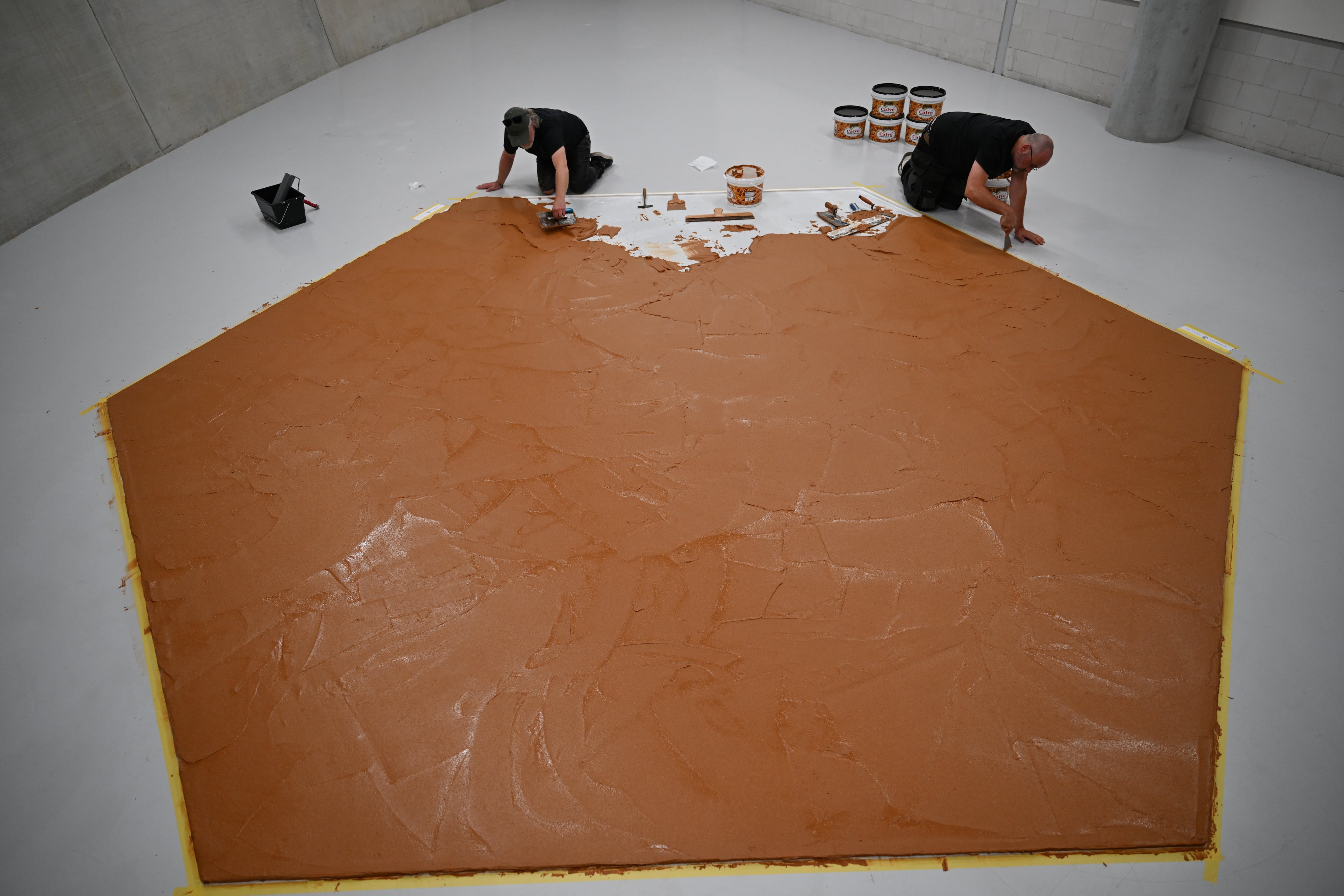 Peanut butter floor returns to Dutch museum as tribute to late artist