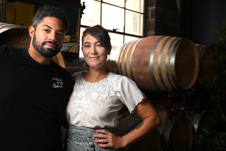 Owners Francesca Galarus and Nicholas Ducos of Mural City Cellars in Fishtown at their urban winery, which has a new home at 1831 Frankford Ave.
