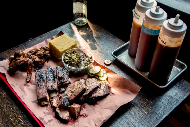 In Philly and beyond city limits, you can easily scoop up deliciously smoky barbecue from places like Mike's BBQ (shown here).