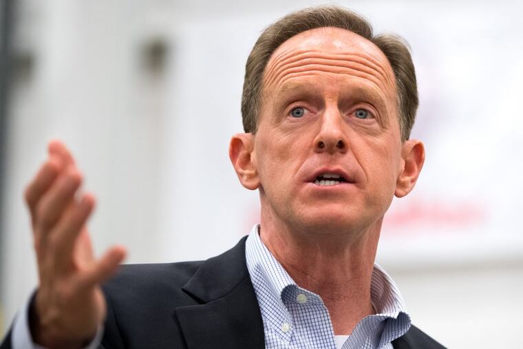 U.S. Sen. Pat Toomey said he hopes for further limits on Medicaid. (CHRISTOPHER DOLAN / Wilkes-Barre Citizens’ Voice)