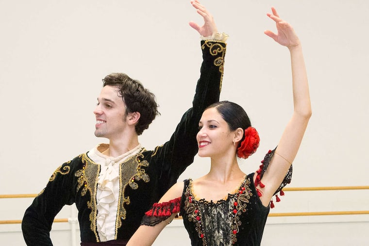 Etienne Díaz and Mayara Piñeiro in the Pennsylvania Ballet's production of "Don Quixote." Artistic director Ángel Corella, born in Madrid, says, "It needs to feel like Spain."