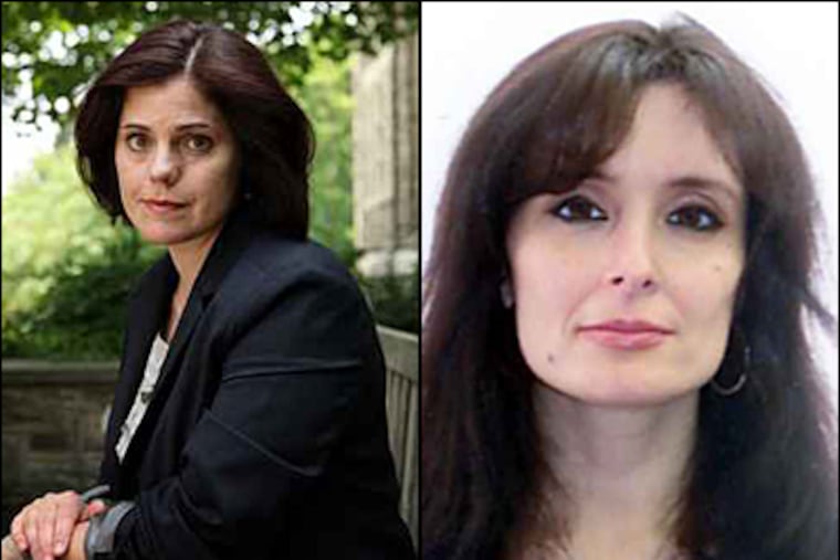 Teacher Elizabeth Collins (left) responds to critics over the controversial blog post that got her fired from the Academy of Notre Dame de Namur. Among Collins' critics was columnist Christine Flowers (right), who had an article in the Daily News recently.