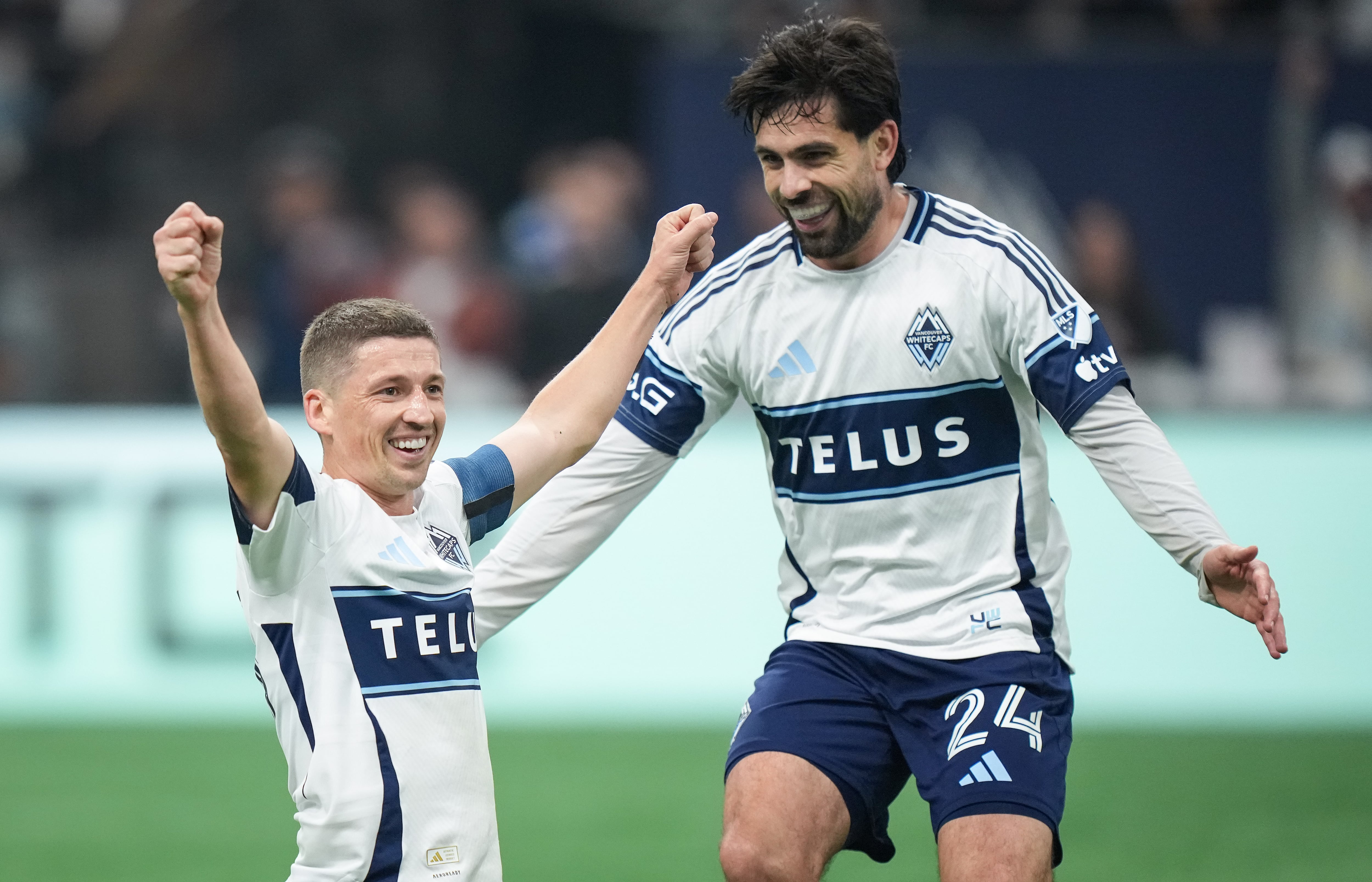 White scores 100th MLS goal as Whitecaps beat San Diego 4-1 to strengthen hold on 1st place