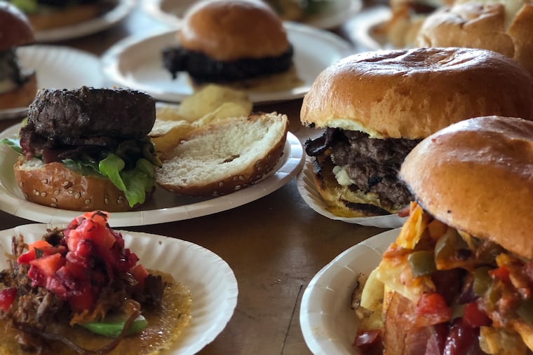 A sampling of the burgers that competed in the 2018 Burger Brawl contest.