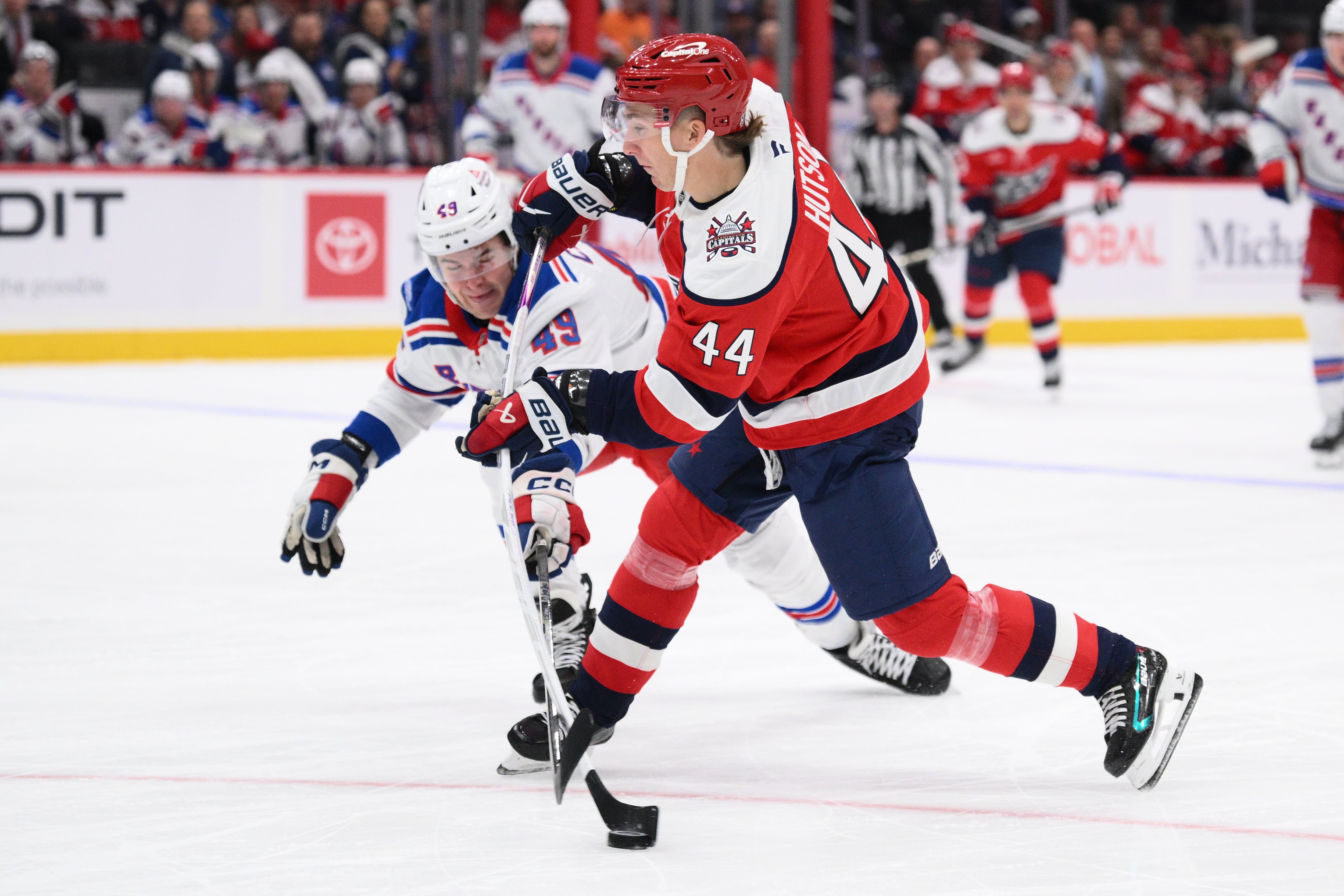 Capitals beat Rangers 3-1 as New York goaltender Igor Shesterkin is helped off the ice