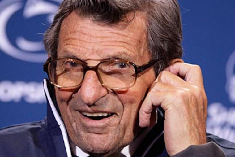 Joe Paterno's former defensive coordinator, Jerry Sandusky, is being charged with sexual assault on children. (Gene J. Puskar/AP)