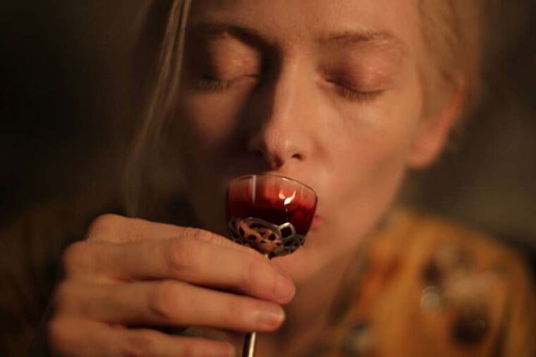 Is that a Bloody Mary?: Tilda Swinton plays a vampire in Detroit in Jim Jarmusch's "Only Lovers Left Alive." (Sony Pictures Classics)