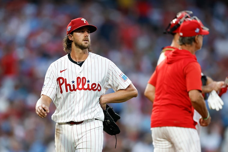 Phillies starting pitcher Aaron Nola allowed a pair of homers on Monday, upping his total to 19 allowed this season.