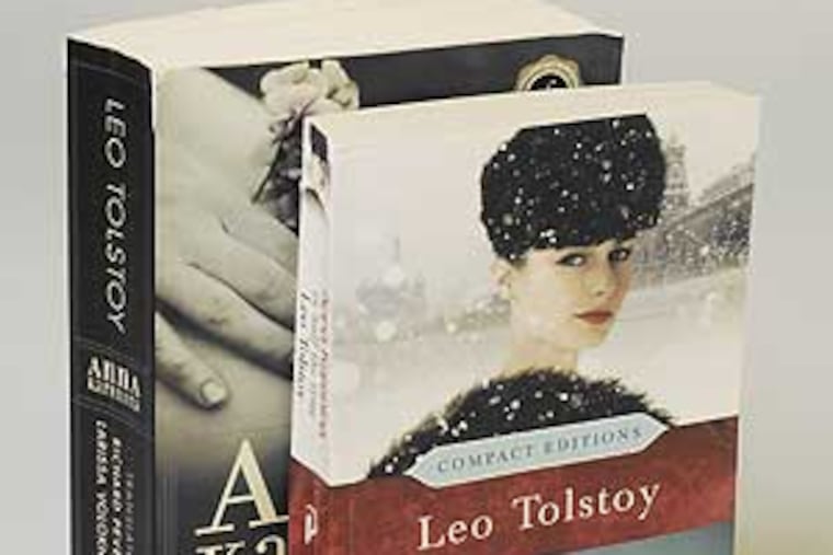 The complete and the leaner versions of Tolstoy's "Anna Karenina."