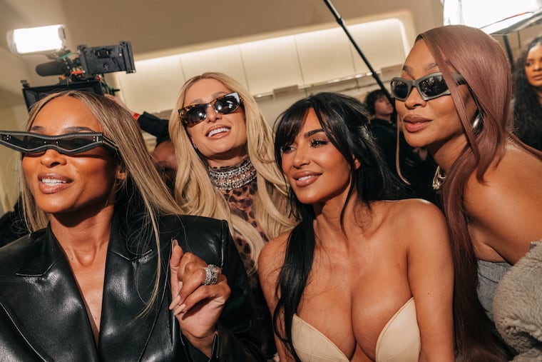 From left, Ciara, Paris Hilton, Kim Kardashian, and Lala Anthony at a 2024 Skims Body party.