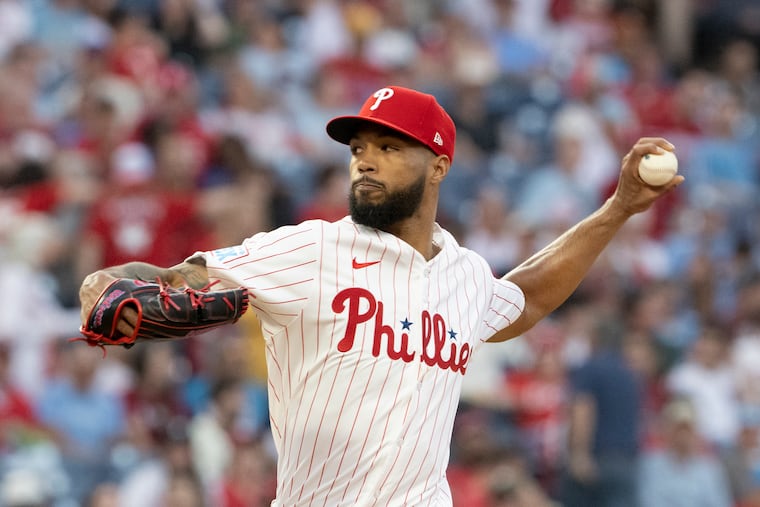 Phillies starting pitcher Cristopher Sanchez held the Nationals to two runs in five innings on Wednesday.