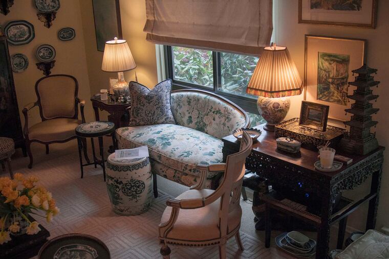 Bill Armstrong's living room. His collection of furnishings had to be carefully culled before he was able to move in.