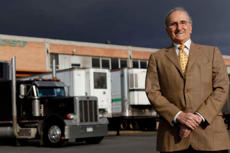 Joseph Procacci, who says his firm supplies a fifth of U.S. tomatoes, at a warehouse at Front Street and Pattison Avenue, where Casino Revolution would be built if his $367 million proposal is accepted. (Michael S. Wirtz / Staff Photographer)