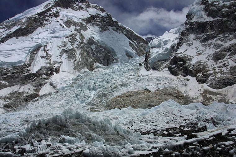 The Khumbu icefall , a treacherous passage where the avalanche hit Friday. AP
