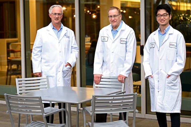 University of Pennsylvania scientists John Seykora (left), Dana Graves, and Kang Ko identified a type of inflammation involved in atopic dermatitis, a common type of eczema.