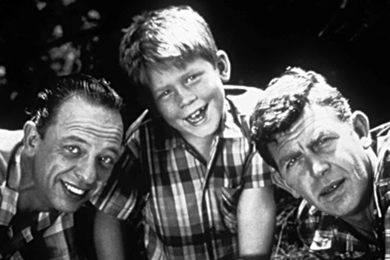 From left, Don Knotts, Ron Howard, and Andy Griffith. AP