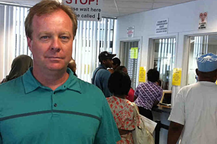<b>Polaneczky:</b> George Echenhofer (here at PPA offices) got a ticket after he stopped to help a woman who had been struck by a car. After a string of seemingly uncaring PPA employees would not drop the ticket, a phone call from a reporter got it done.