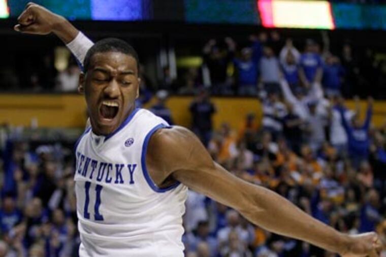 Kentucky guard John Wall is thought to be the first overall pick of this year's NBA draft. (AP Photo/Dave Martin)