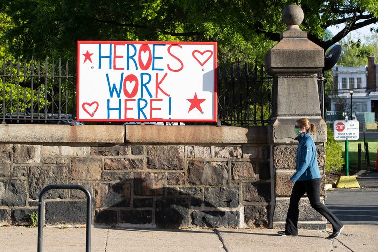 A sign outside the Philadelphia Nursing Home at 2100 W Girard Ave. on May 20, 2020. Nursing home COVID data released by the state contains numerous discrepancies from City of Philadelphia data on case numbers, raising questions about whether the state is seriously undercounting cases of coronavirus in both residents and staff.