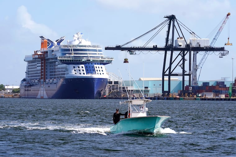 The Celebrity Edge cruise ship is docked at Port Everglades, Tuesday, June 22, 2021, in Fort Lauderdale, Fla. The Celebrity Edge is set to sail on Saturday from Fort Lauderdale. It will be the first cruise ship to leave a U.S. port with ticketed passengers since the onset of the pandemic, which halted sailing.