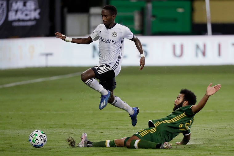 Union midfielder Jamiro Monteiro had his best game of the MLS tournament in Wednesday's semifinal loss to the Portland Timbers.