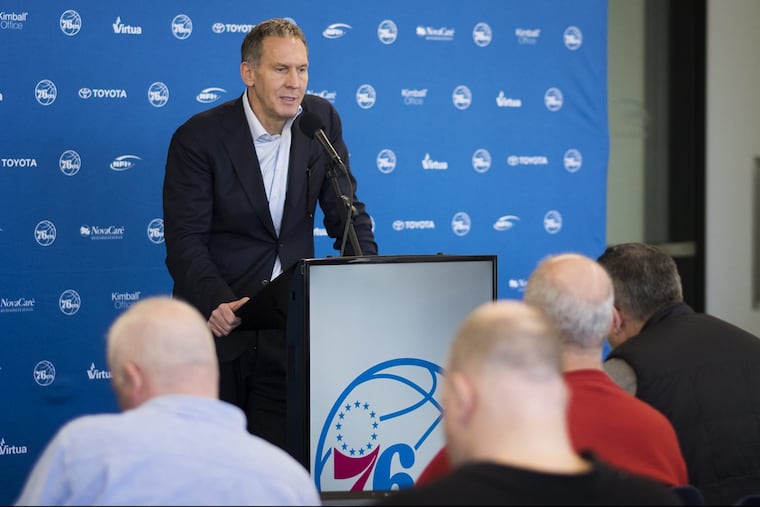 Bryan Colangelo at a press conference in February 2017.
