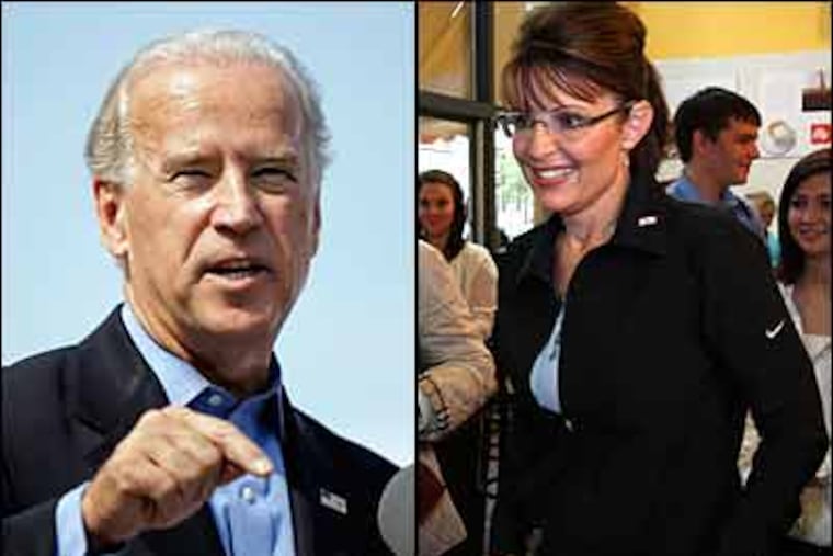 Democratic vice-presidential candidate Joe Biden and Republican vice-presidential candidate Sarah Palin face off Thursday night in their one and only debate. (Getty Images)