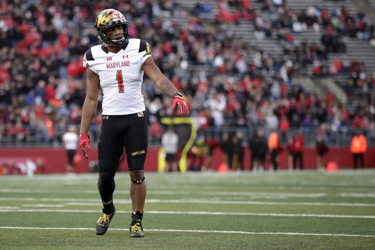 Maryland receiver D.J. Moore, an Imhotep graduate, will lead the Terps against Penn State this Saturday.