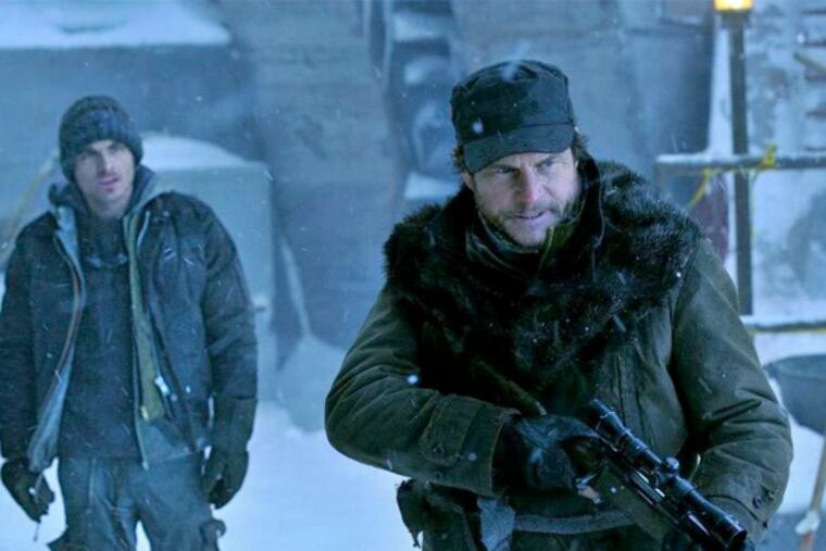 The post-environmental-disaster shocker stars Kevin Zegers (left), Bill Paxton on a bloody rescue of colonists from psycho cannibals.