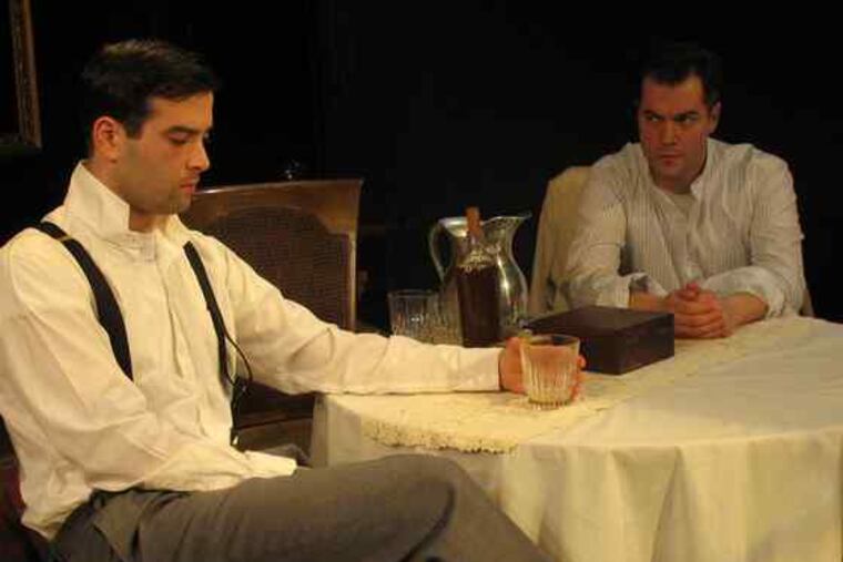 Kevin Meehan as Edmond, left, and Allen Radway as Jamie, in Simpatico Theatre Project's production of "Long Day's Journey Into Night."