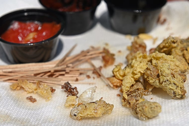 Deep-fried cicadas seasoned with Old Bay spice.