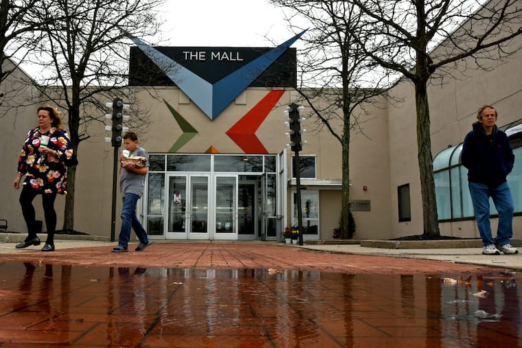 Entrance to the once-thriving Echelon Mall. With the mall facing hardships that have turned it into a shadow of its former self, the Voorhees Township Council is weighing a plan to condemn part of the property and allow its redevelopment through eminent domain.
